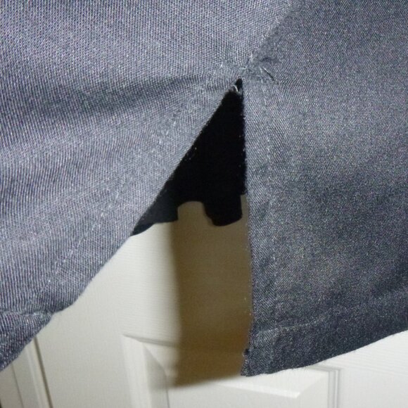 Company One- Women's  Black roll tab shirt with cream color embroidery on front - Picture 3 of 4